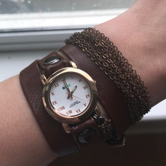 ▫️La Mer▫️ Brown Wrap Watch - Picture 3 of 4